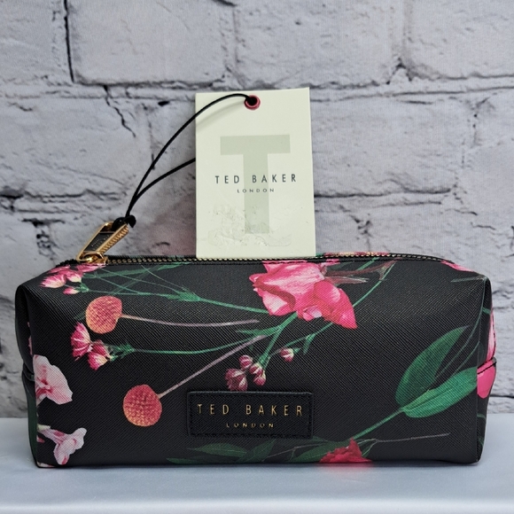TED BAKER LONDON COSMETIC POUCH 'SCATTERED BOUQÙET' FĹORAL LOAF STYLE - Picture 16 of 16